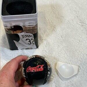 2006 SGA Colorado Rockies Baseball and Tin with Display Stand EUC